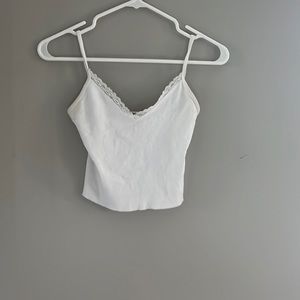 Brandy Melville white lace tank